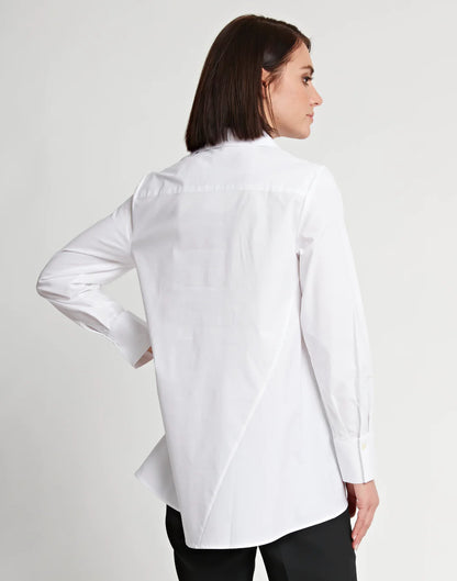 Betty Long Sleeve Cotton Tunic- White