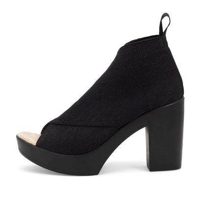 Peep Toe High Heel Bootie - Fall -Drayton