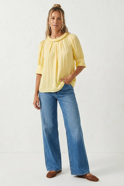 Half Sleeve Braided Detail Blouse