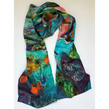 Sea Life Silk Scarf