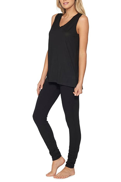 Modal V-Neck Sleeveless - Black