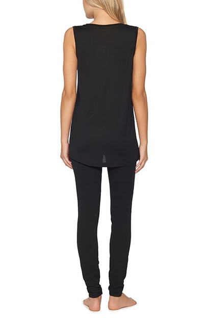 Modal V-Neck Sleeveless - Black