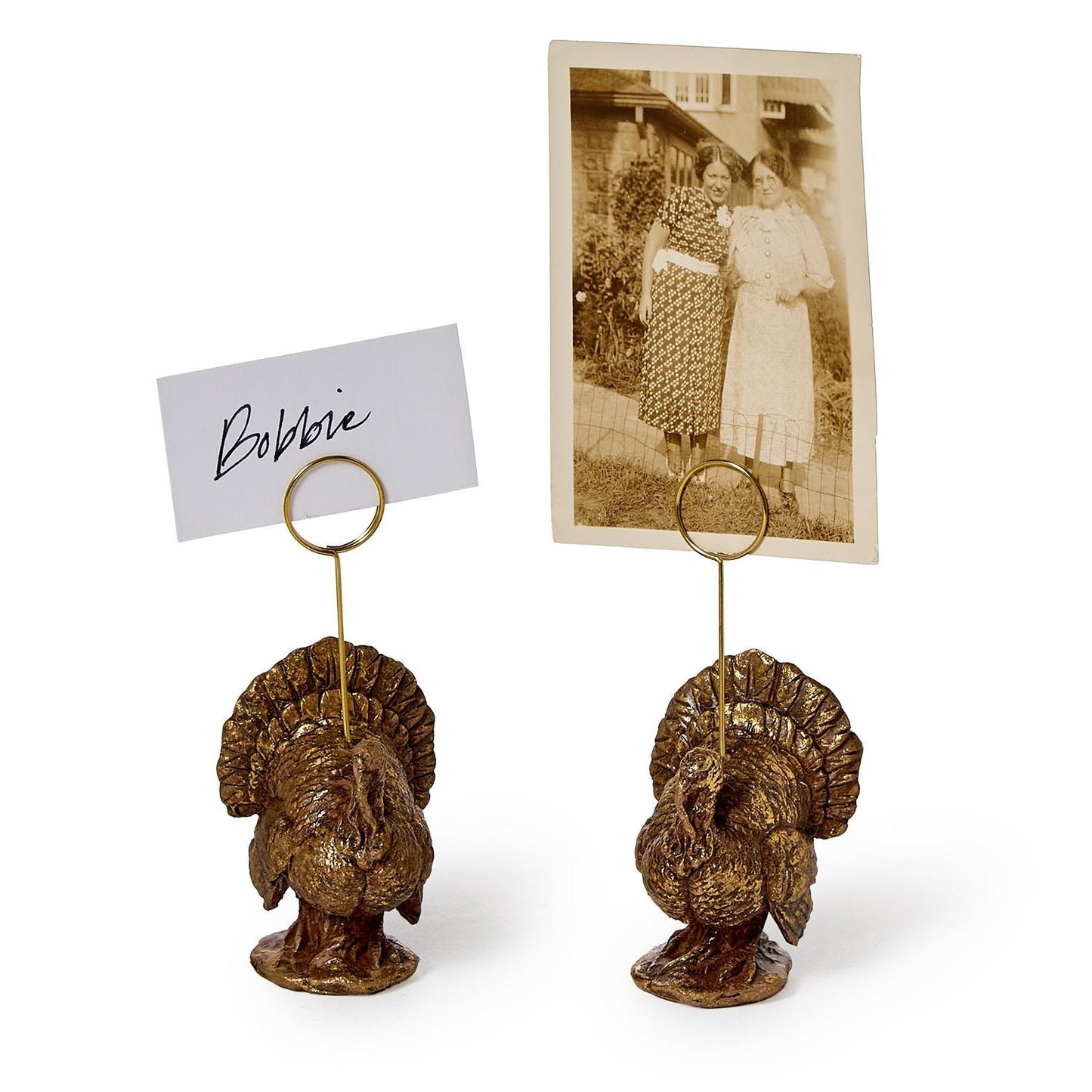 Golden Turkey Place Card / Photo Holder Unit