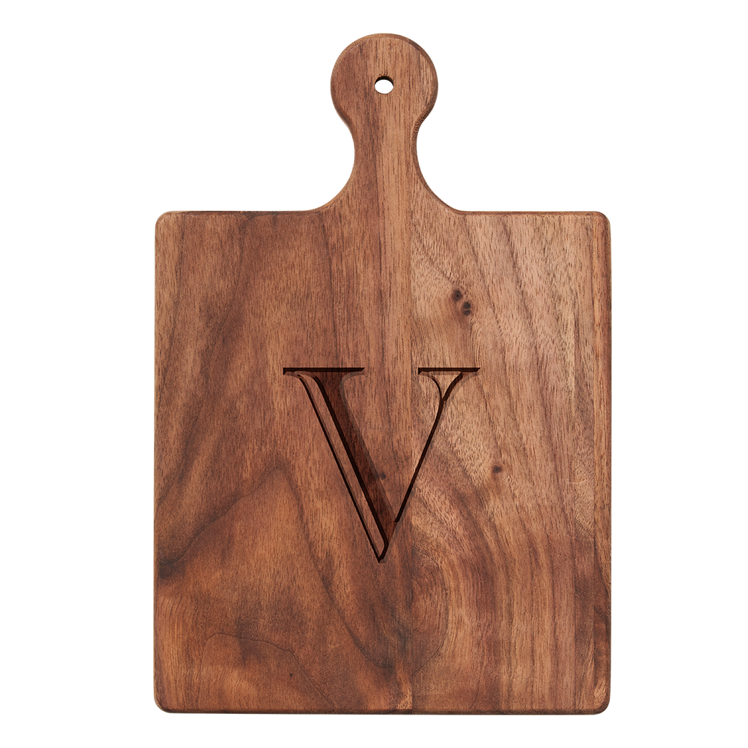 Artisan Maple Paddle - Initial with Gold Spreader & Ribbon