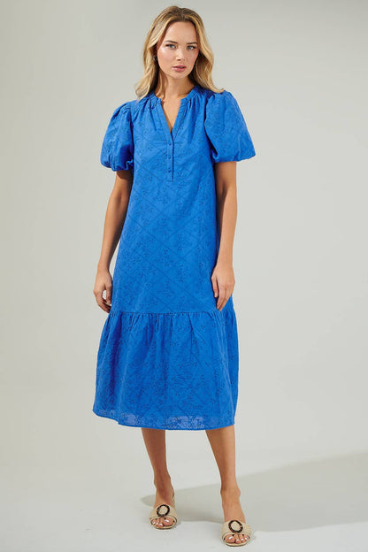 Mar Nova Eyelet Midi Dress