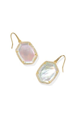 Daphne Pave Frame Drop Earring