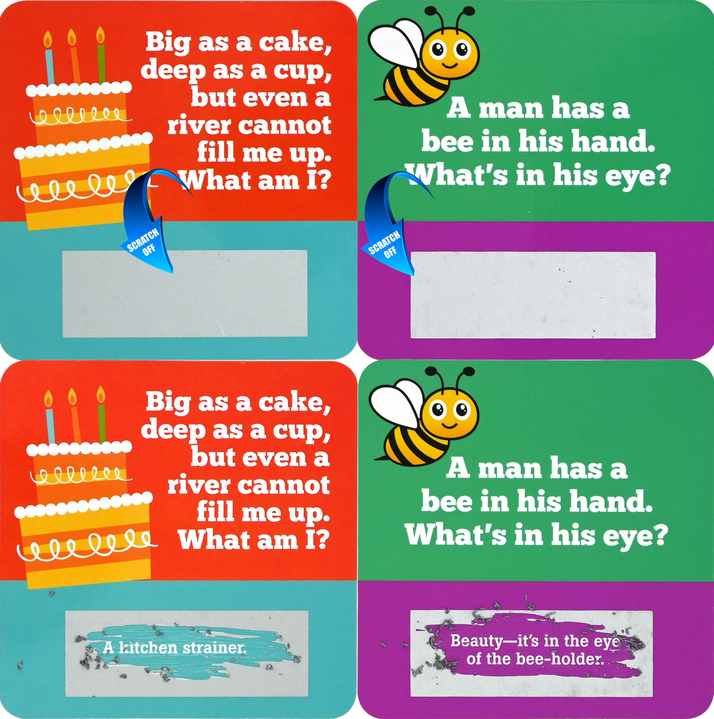 Lunch Box Riddles Scratch-Off Deck