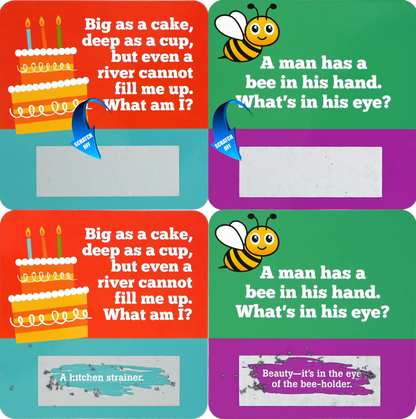 Lunch Box Riddles Scratch-Off Deck