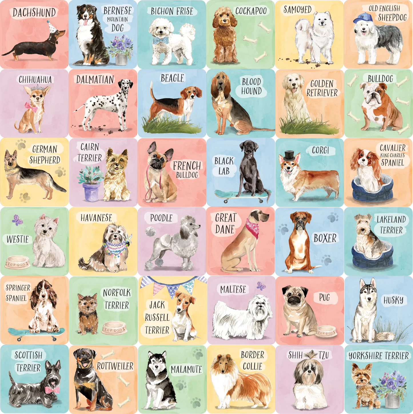 Dogs Memory Match Game