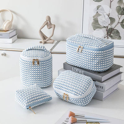 4 pcs Portable Corduroy Travel Toiletry Bag