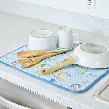 Floral Finch & Friends Dish Drying Mats, Set of 2