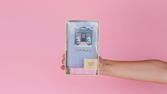 Book Lover's 2026 Mini Desk Calendar with Wooden Block