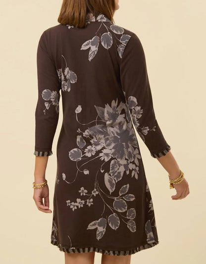 Nora Half-Zip Fringe Dress