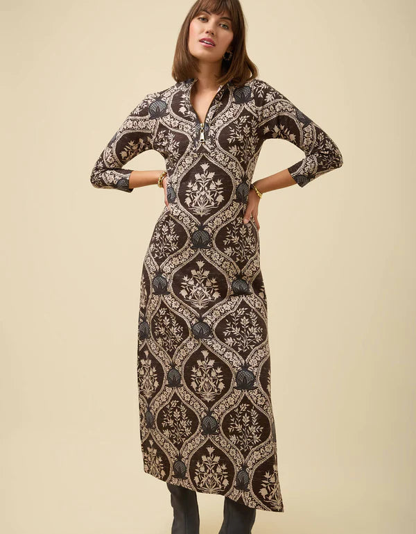 Nora Half-Zip Midi Dress