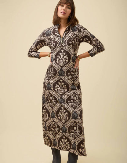 Nora Half-Zip Midi Dress