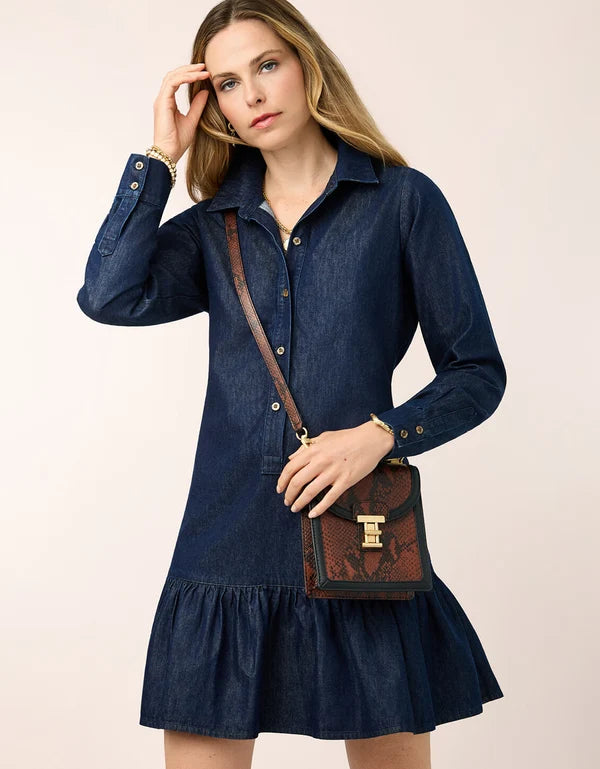 Ivonne Denim Dress Midnight Marina Rinse Wash