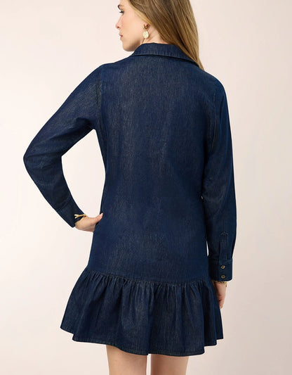 Ivonne Denim Dress Midnight Marina Rinse Wash