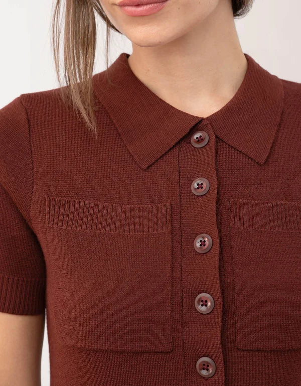 Paula Sweater Dress Deep Merlot