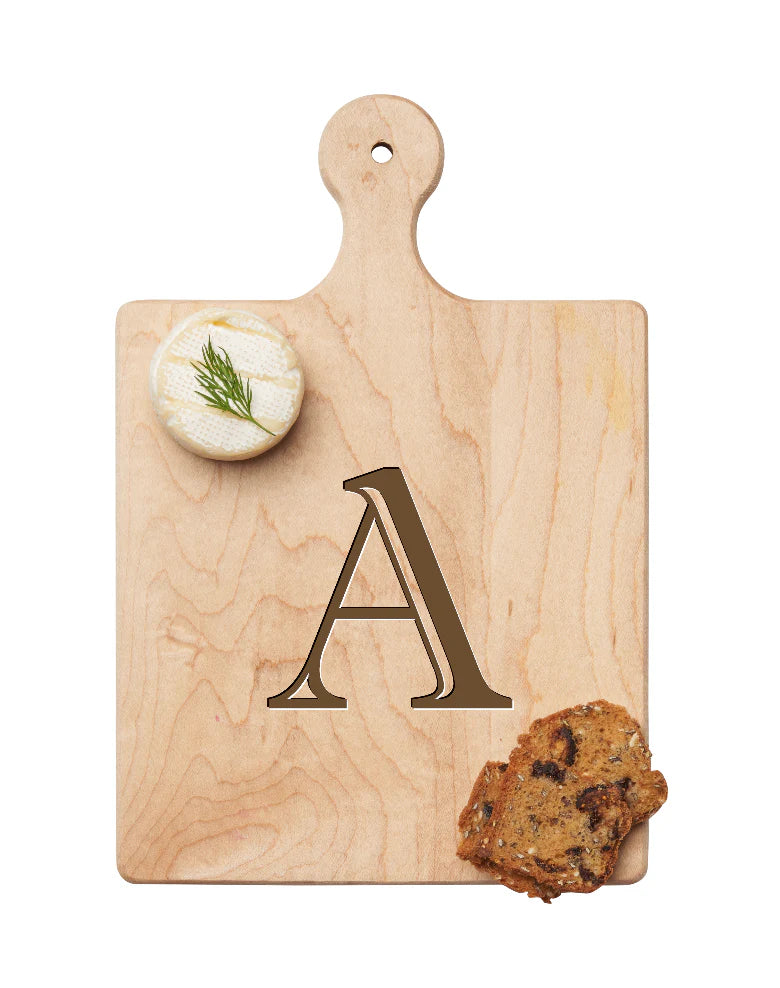 Artisan Maple Paddle - Initial with Gold Spreader & Ribbon