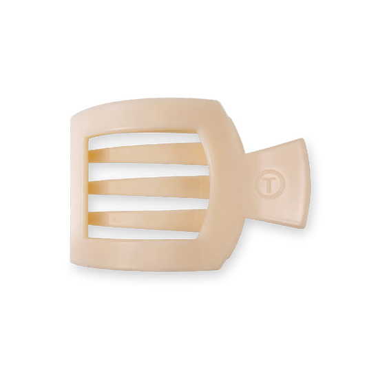 Almond Beige Medium Flat Square Clip