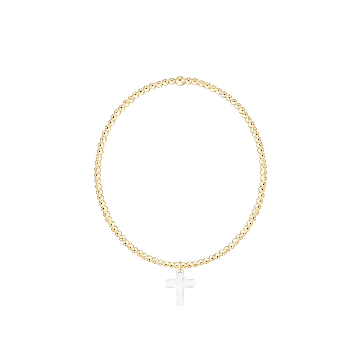 Classic Gold Bead Bracelet- Charms