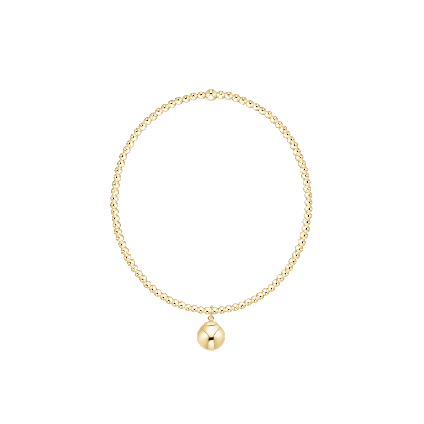 Classic Gold Bead Bracelet- Charms