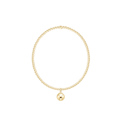 Classic Gold Bead Bracelet- Charms