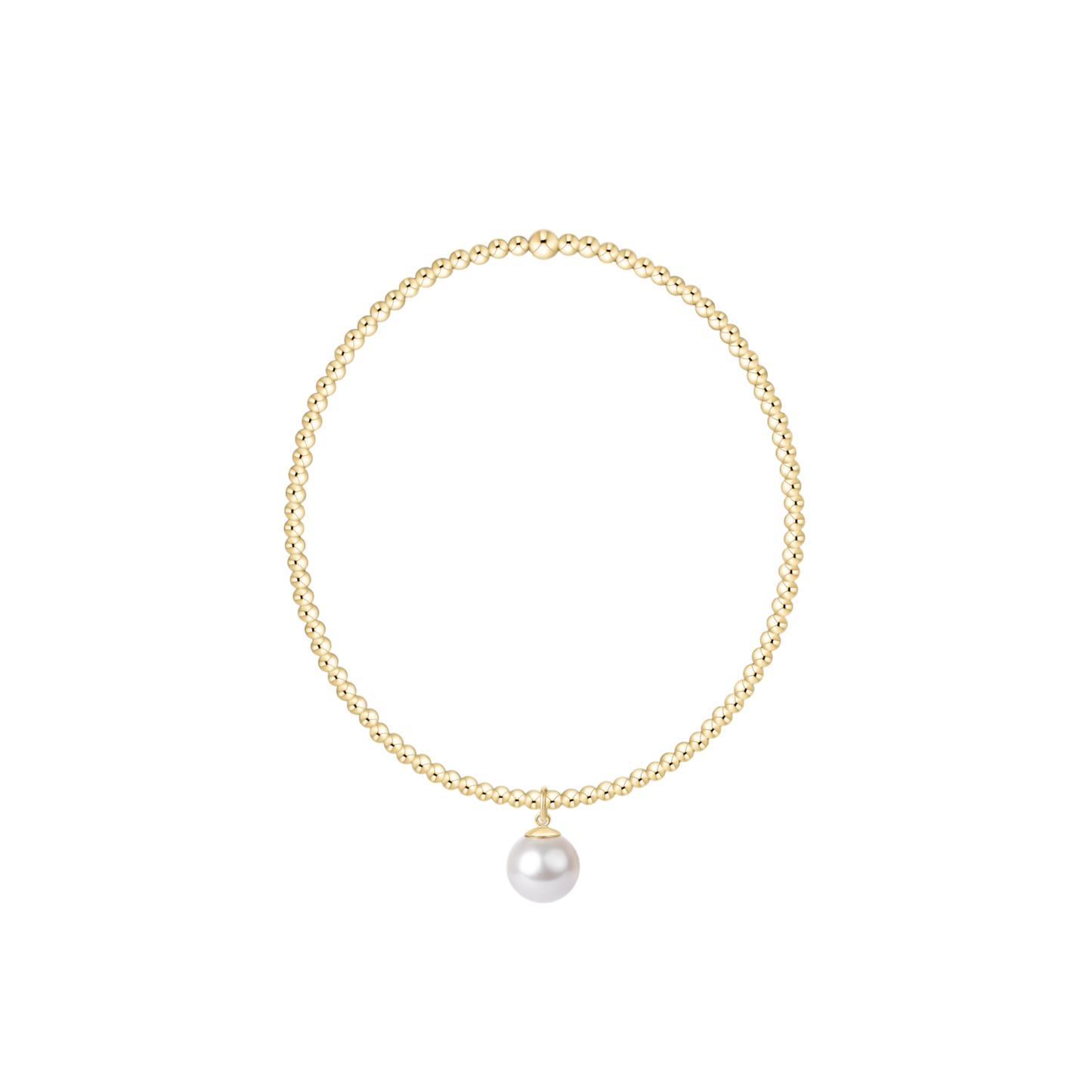 Classic Gold Bead Bracelet- Charms