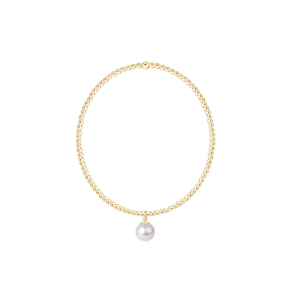 Classic Gold Bead Bracelet- Charms