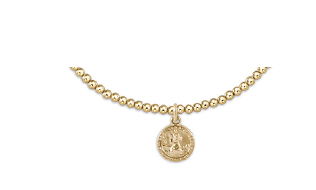 Classic Gold Bead Bracelet- Charms