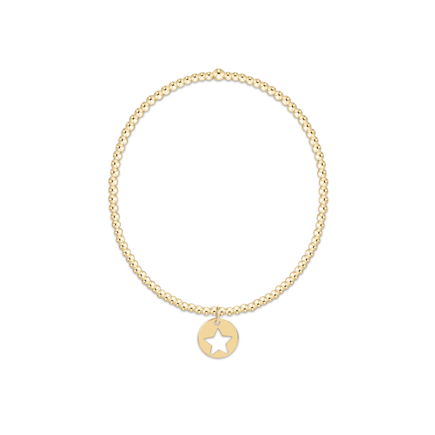 Classic Gold Bead Bracelet- Charms