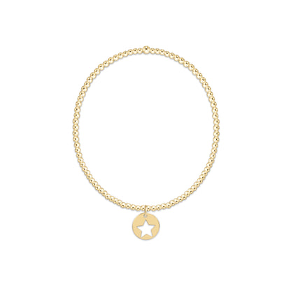Classic Gold Bead Bracelet- Charms