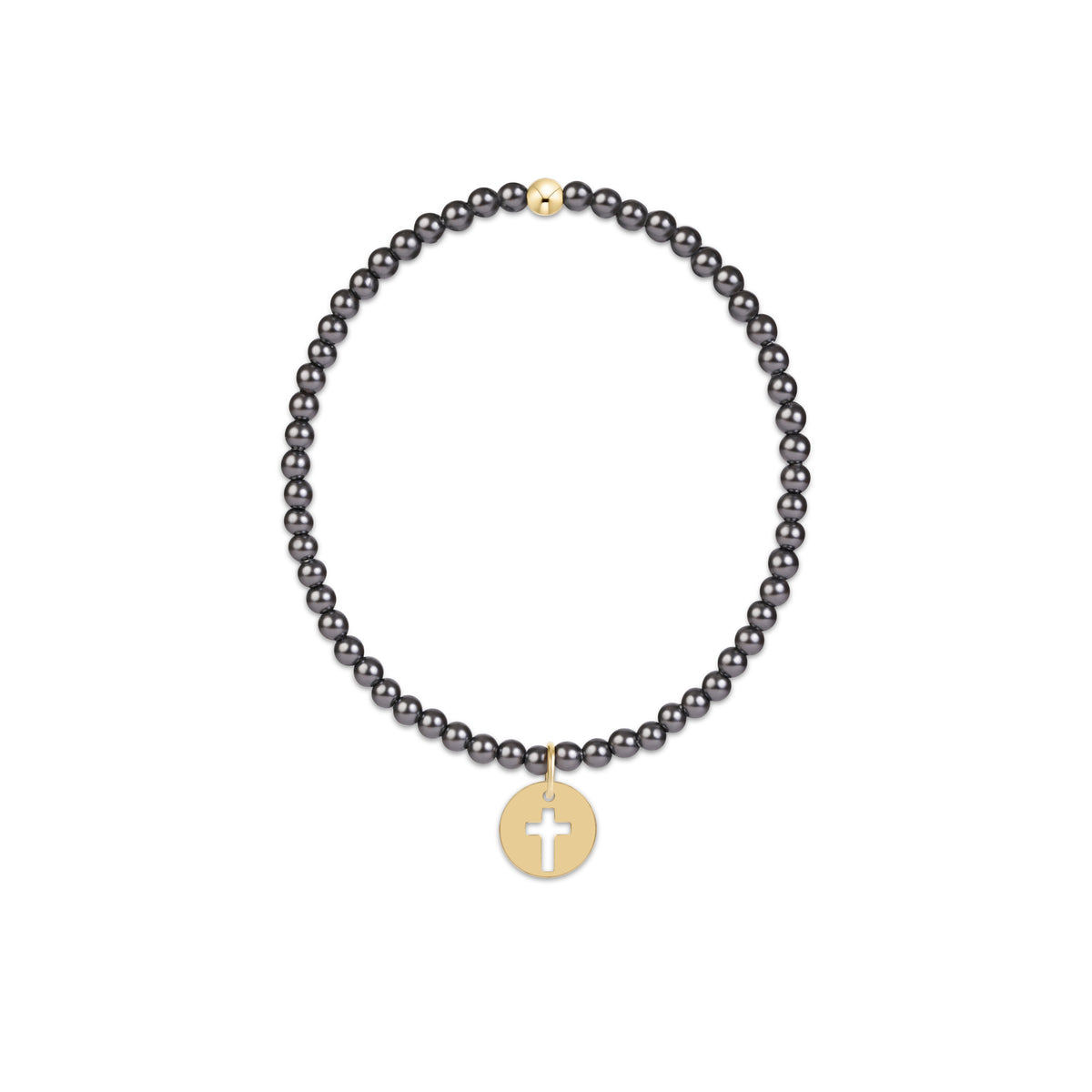 Classic Pearl Dark Grey -charm