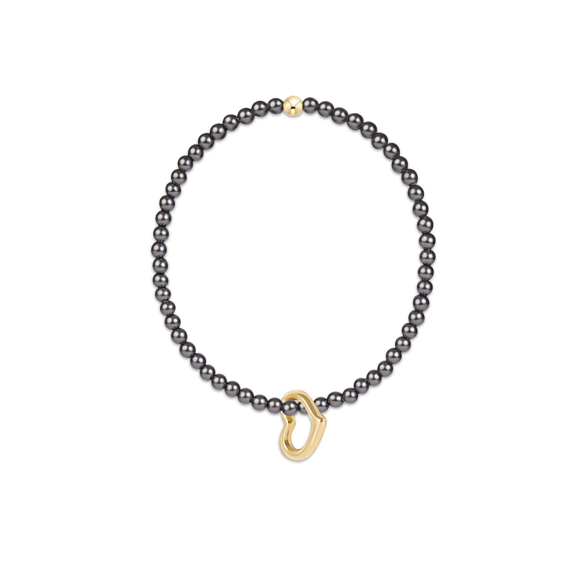 Classic Pearl Dark Grey -charm