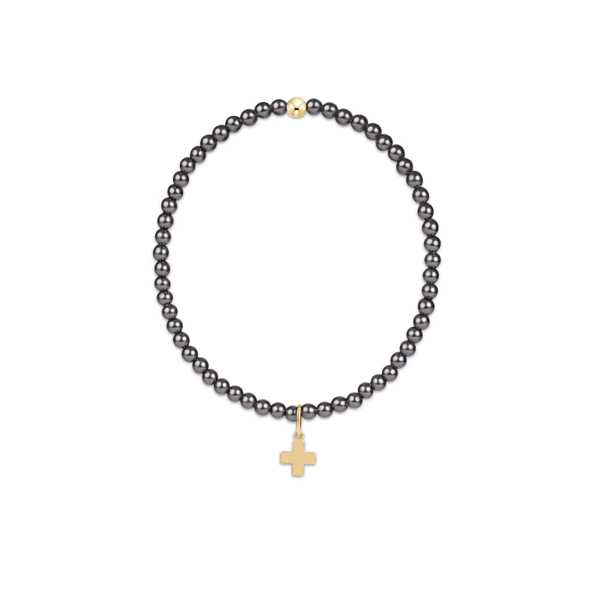 Classic Pearl Dark Grey -charm