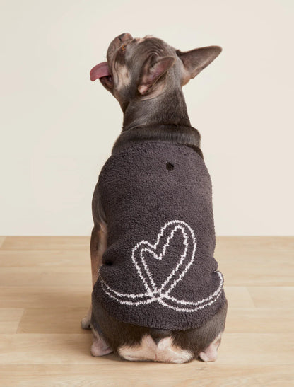 CozyChic Love Pet Sweater- Carbon/Pink