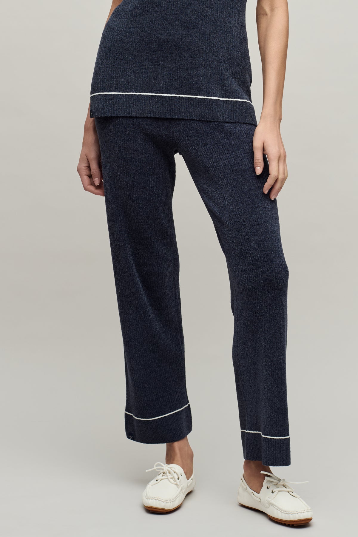 CozyChic Ultra Lite® Contrast Stripe Rib Ankle Pant