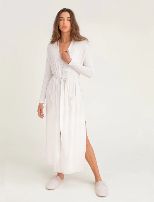 Luxe Milk Jersey® Women's Duster Robe- Pearl