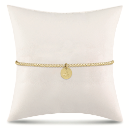 Classic Gold Bead Bracelet- Charms