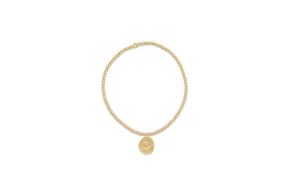 Classic Gold Bead Bracelet- Charms