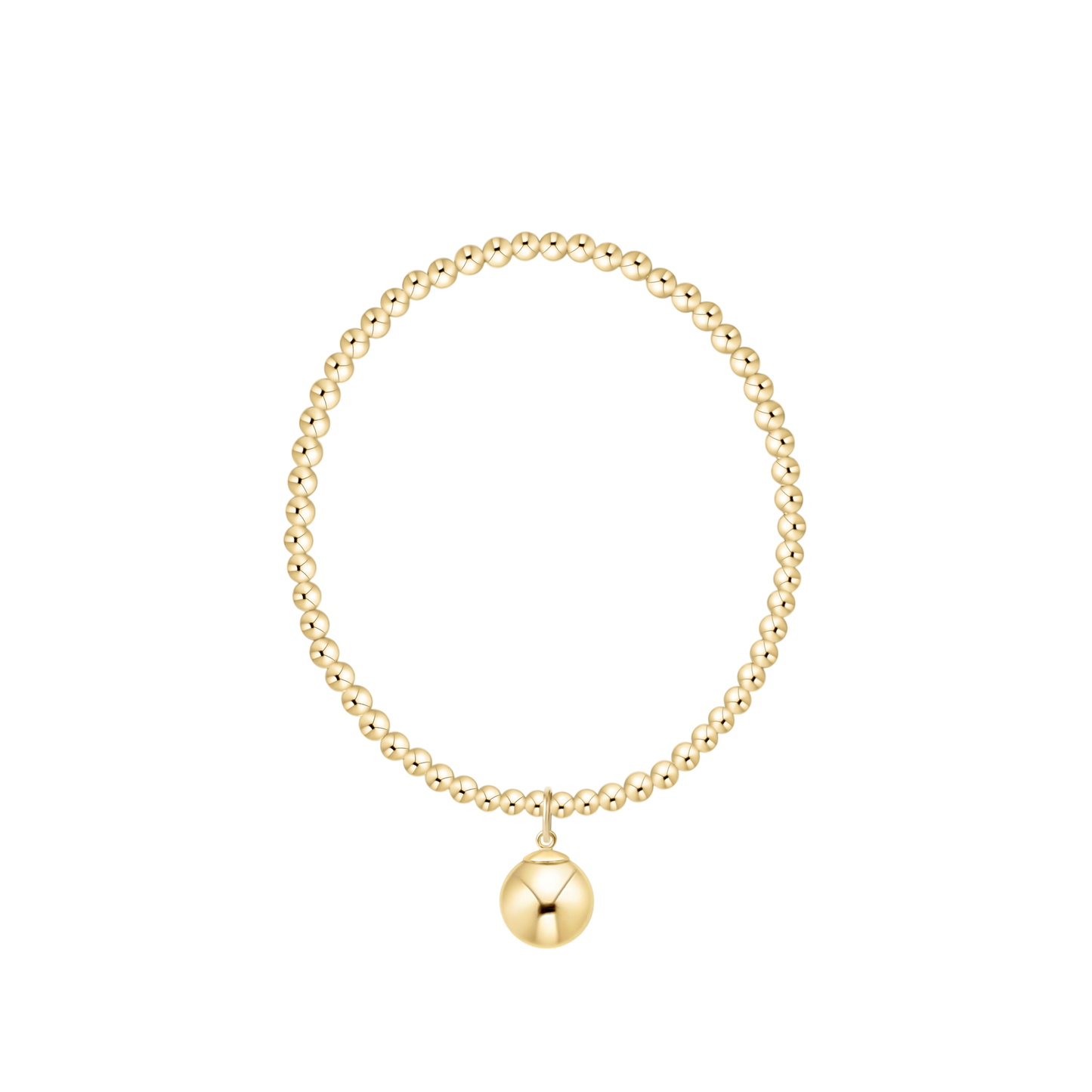 Classic Gold Bead Bracelet- Charms