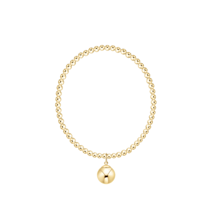 Classic Gold Bead Bracelet- Charms