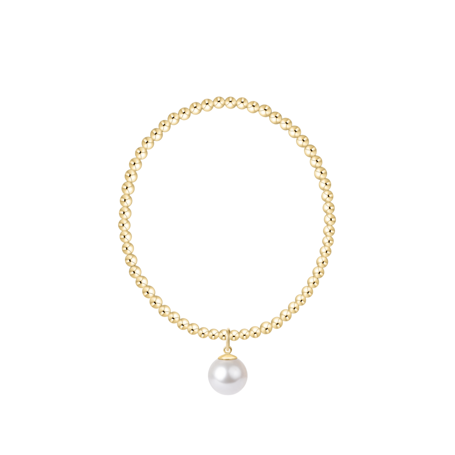 Classic Gold Bead Bracelet- Charms