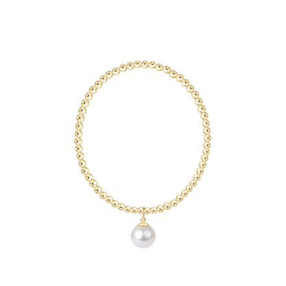 Classic Gold Bead Bracelet- Charms