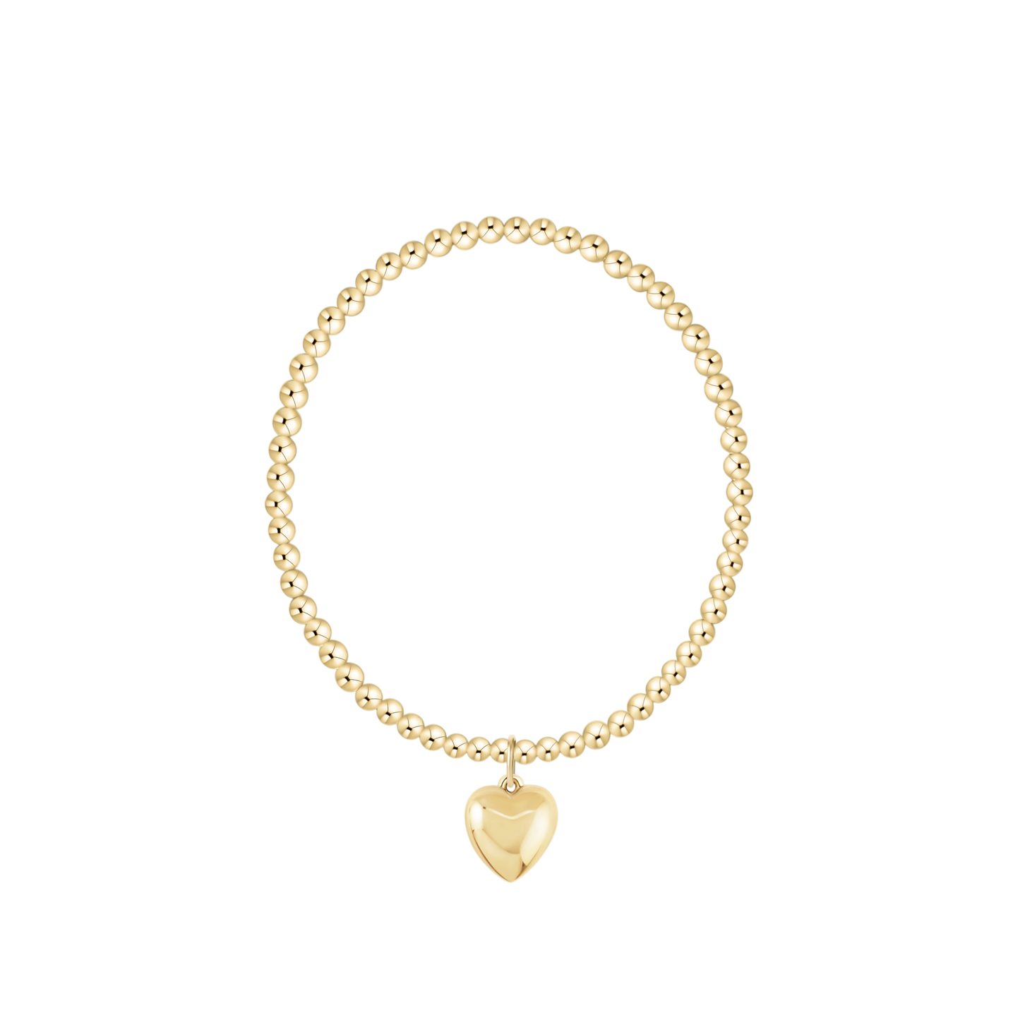 Classic Gold Bead Bracelet- Charms