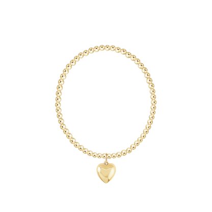 Classic Gold Bead Bracelet- Charms