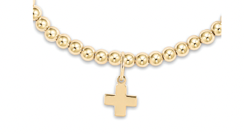 Classic Gold Bead Bracelet- Charms