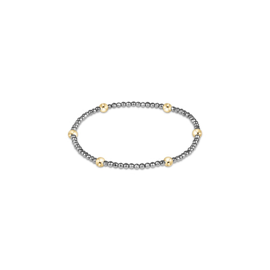 Presence Silver Faceted Hematite Bracelet