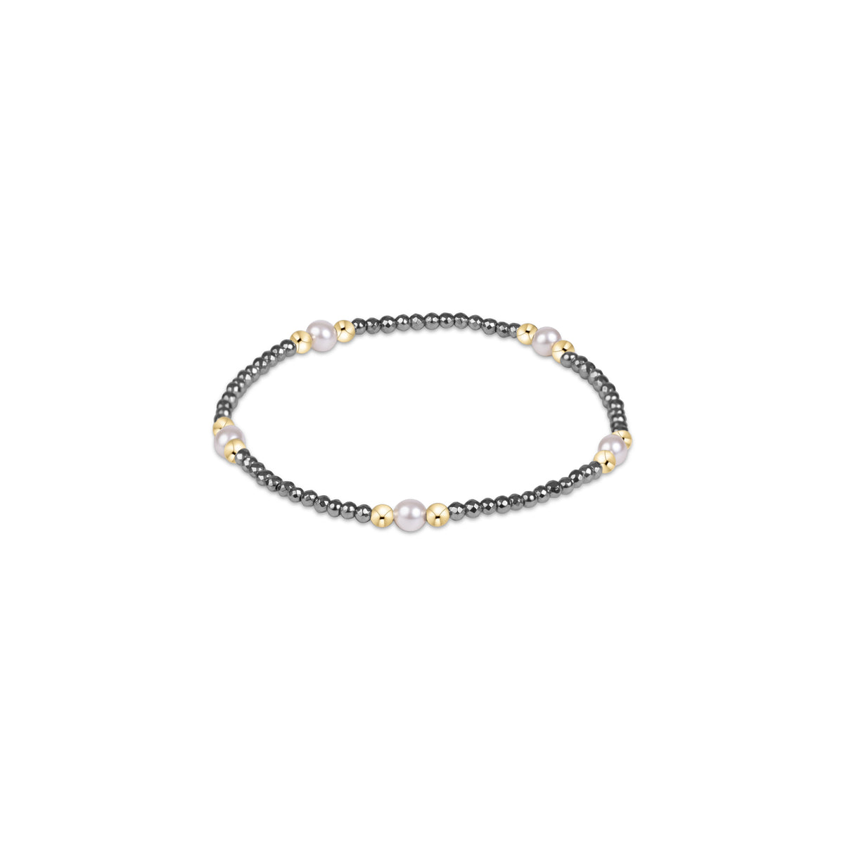 Purpose Pearl Silver Faceted Hematite Bracelet