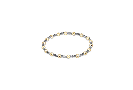Sincerity Silver Faceted Hematite Bracelet